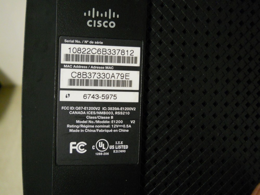 Linksys Cisco N300 WiFi- Router E1200-NP