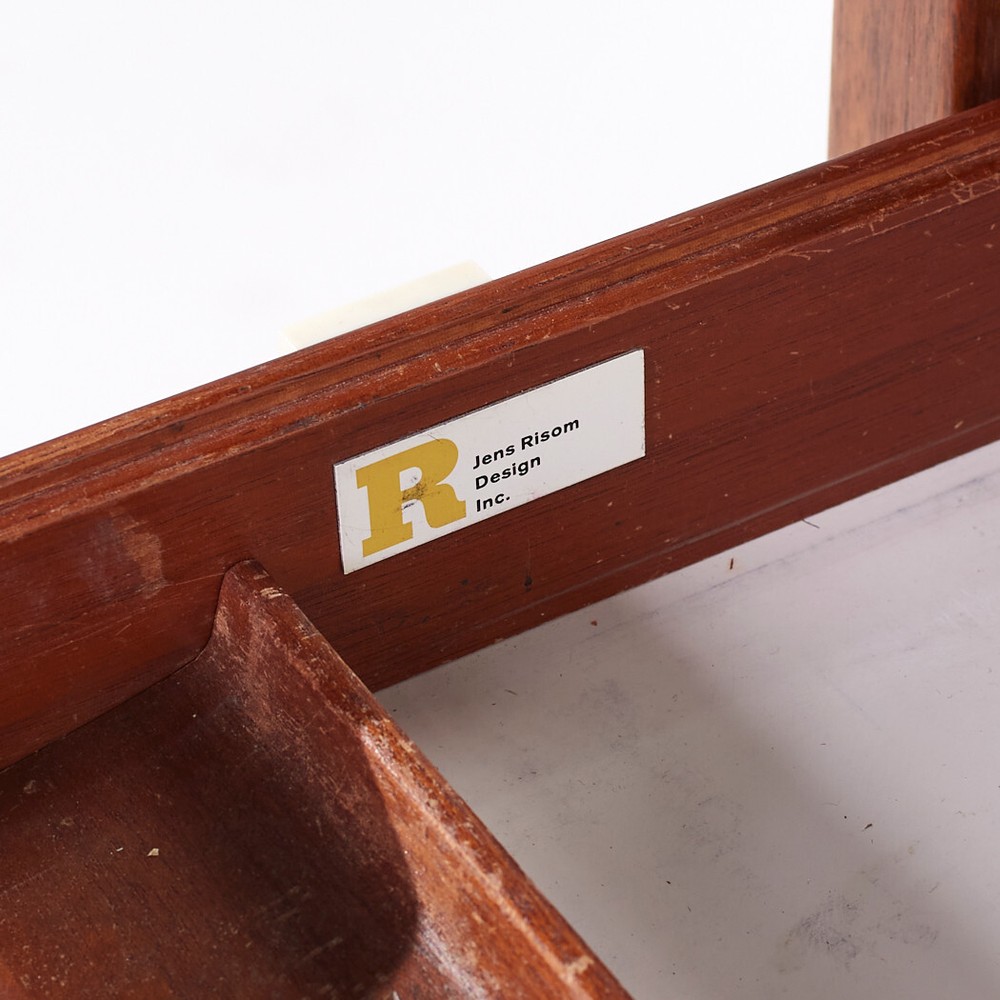 Jens Risom Mid Century Walnut Corner Desk
