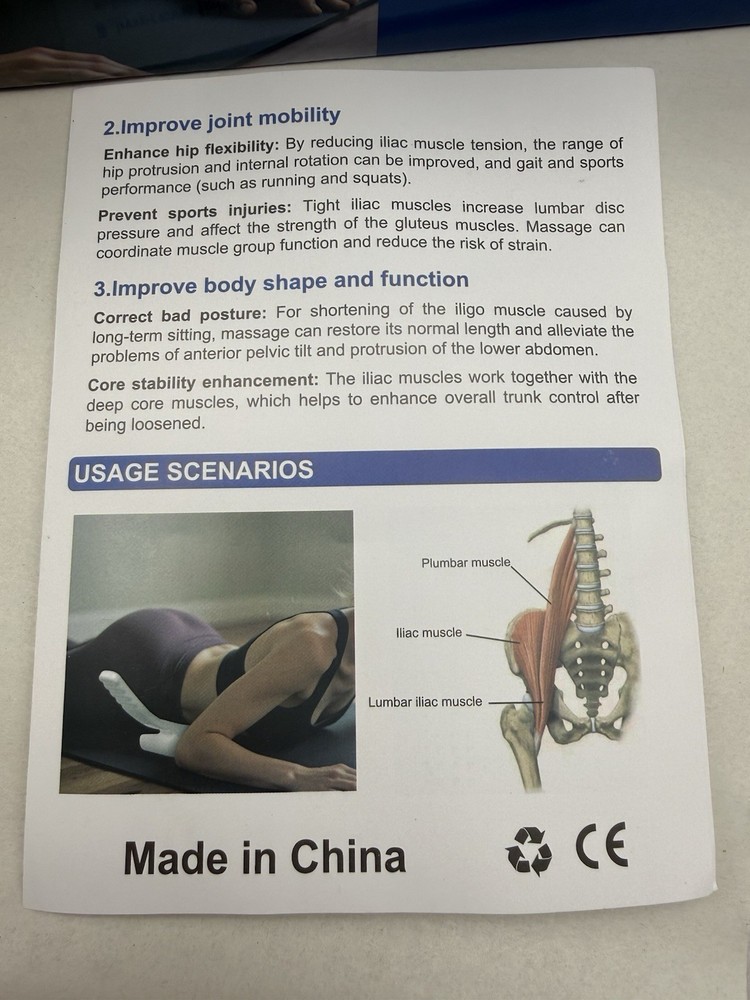 Psoas Release Tool Hip Hook Adjustable Hip Flexor Trigger Point Massage Tool...