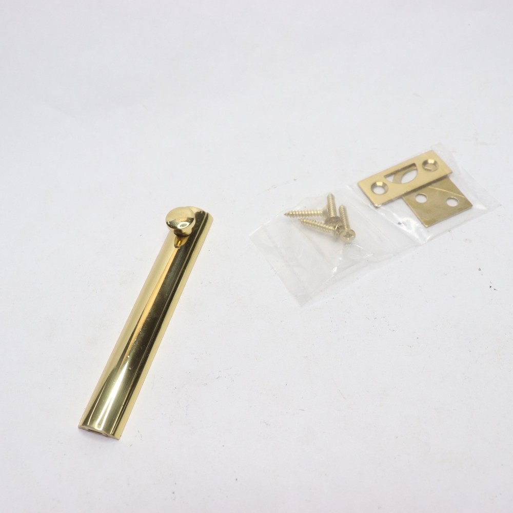 Prime-Line Surface Bolt Solid Brass Polished Brass Finish 4" U 9961