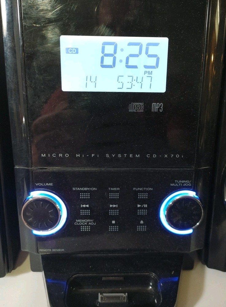 Teac CD-X70i CD AM/FM, AUX, Player~Bookshelf System. With Remote. Tested.
