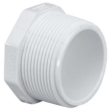 Pvc Plug, Mnpt, 4 In Pipe Size, 450040
