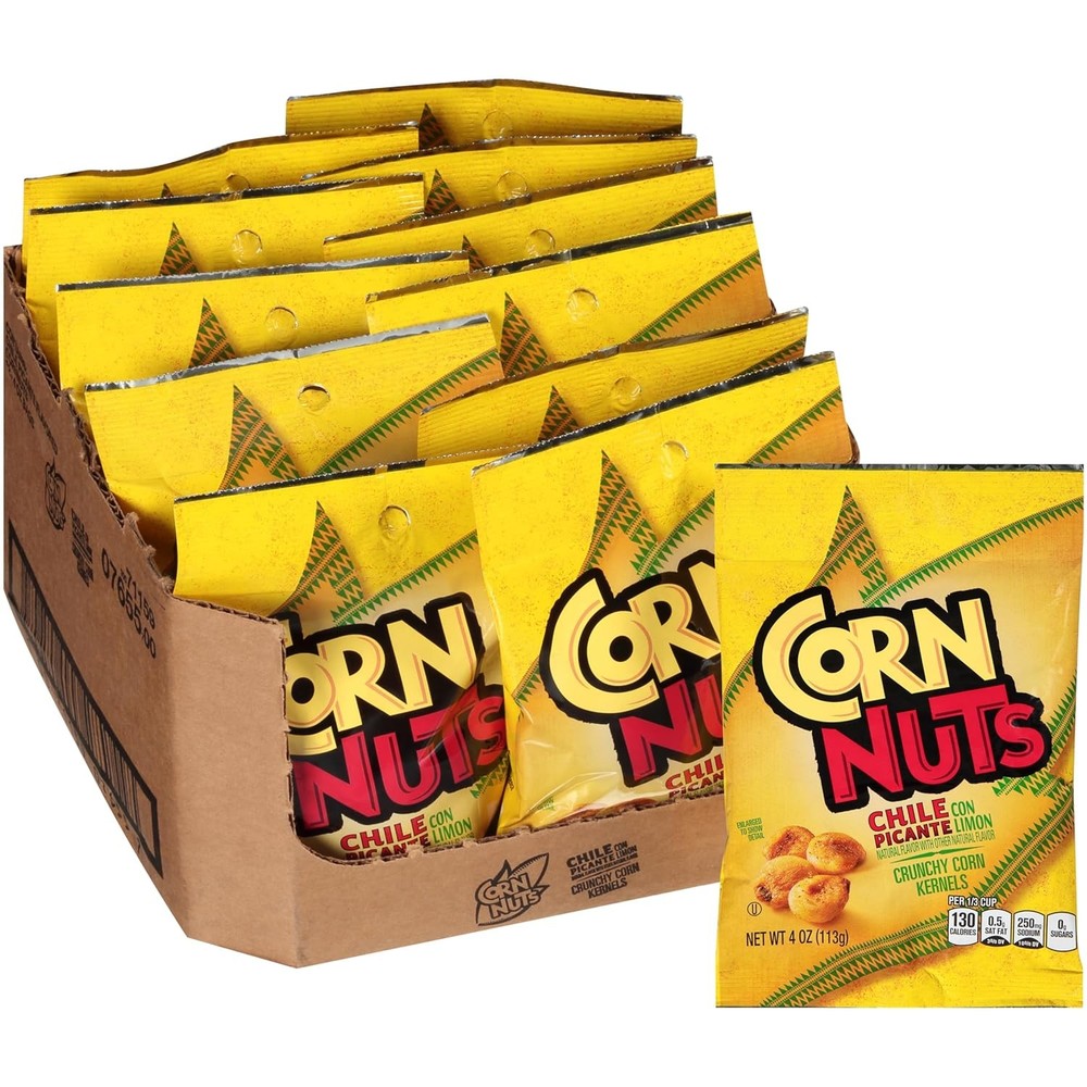 CORN NUTS Chile Picante con Limon Flavored Corn Kernels, Crunchy Snack,...