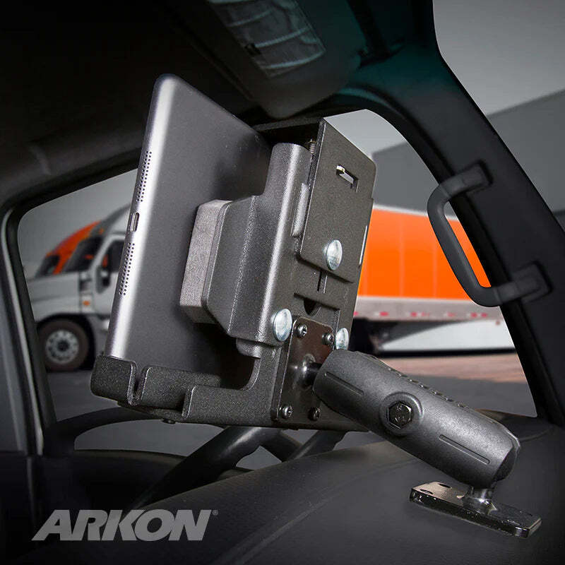 Arkon TAB42AMPSMM Powered Locking Tablet Mount with Magnetic Micro USB Charge