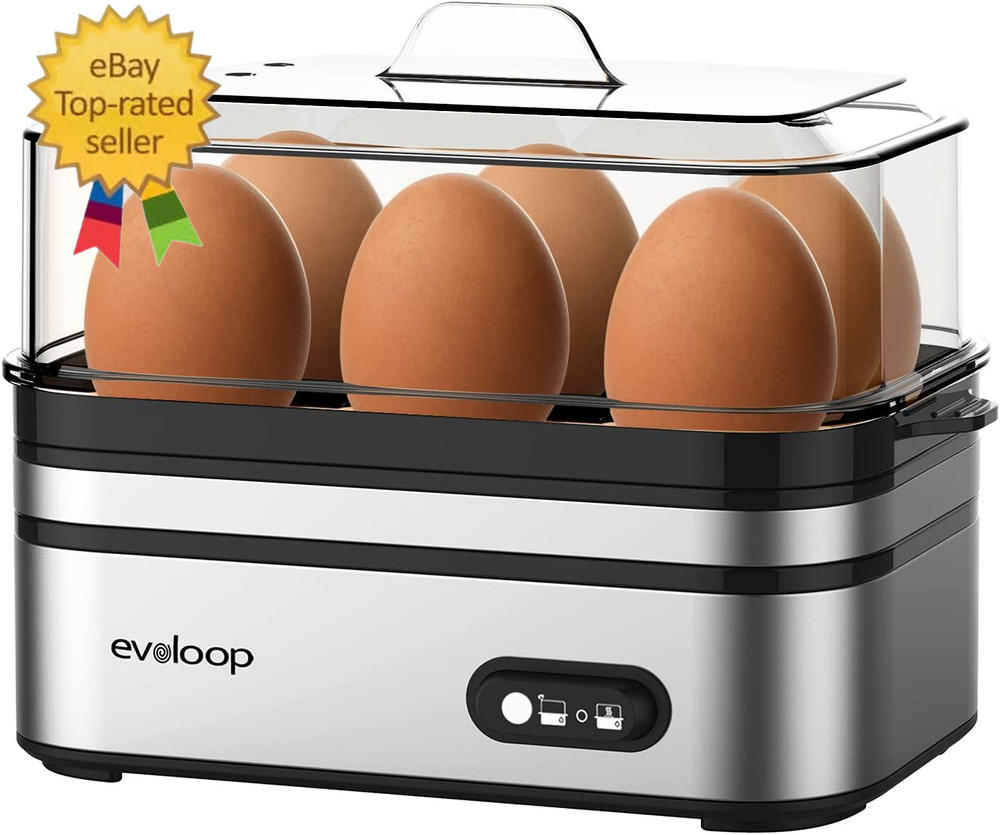 Rapid Egg Cooker Electric 6 Eggs Capacity, Soft, Medium, Hard Boiled