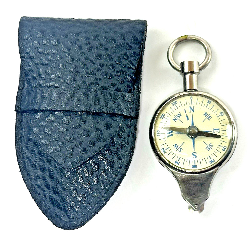 Vintage German Opisometer Map Measuring Tool Curvimeter Compass w/Leather Case