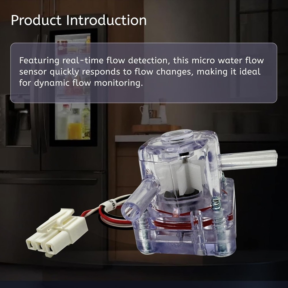 New Hall Flow Sensor Miniature Flowmeter Fit for Refrigerator Water Purifier...