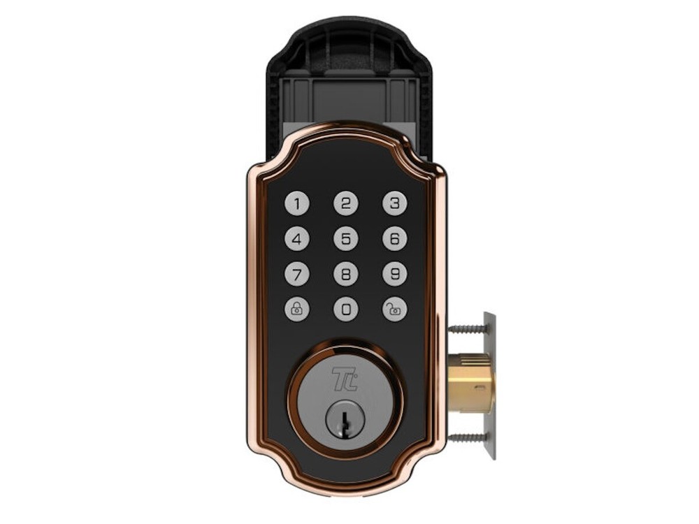 TurboLock Bronze Bluetooth Smart Lock Lighted Keypad Single Cylinder Electronic
