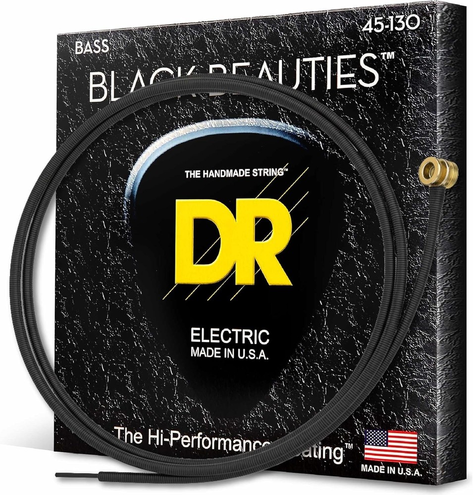 DR Black Beauties Medium-heavy Bass Strings - 5-String