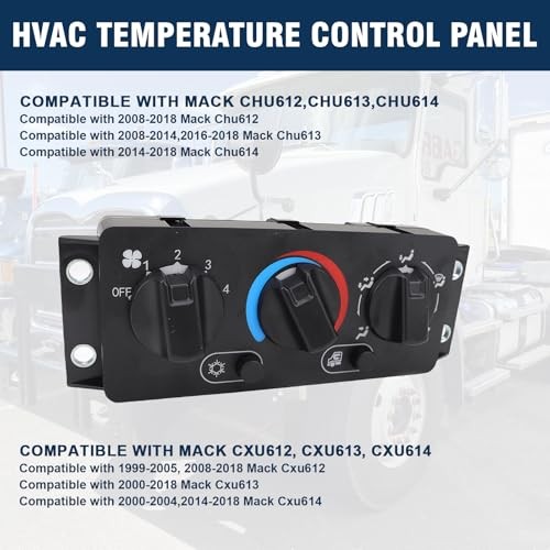 Climate Control Module AC Heater Control Panel Switch Compatible with Mack