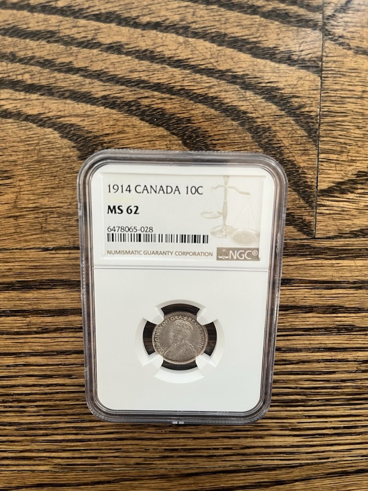 1914 Canada 10c NGC MS62