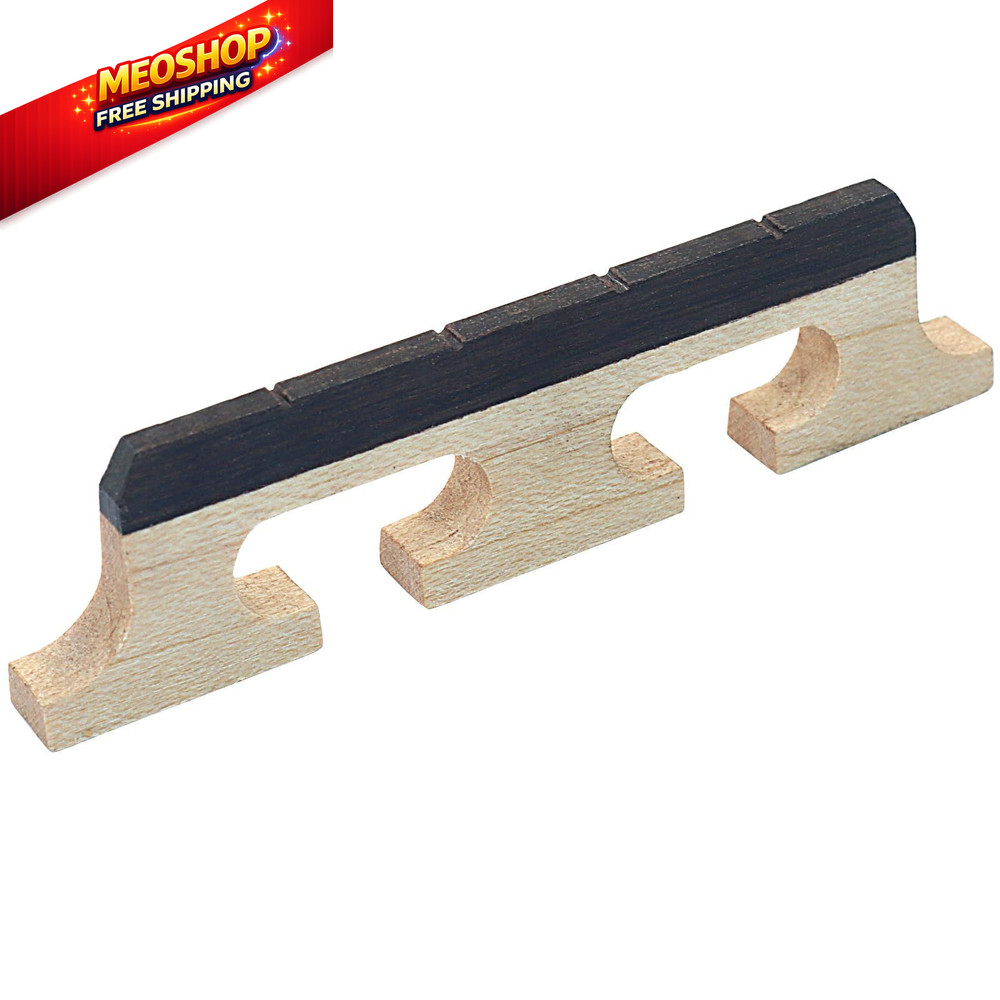 Marvexi 4-String Banjo Bridge, Ebony Maple Composite Replacement