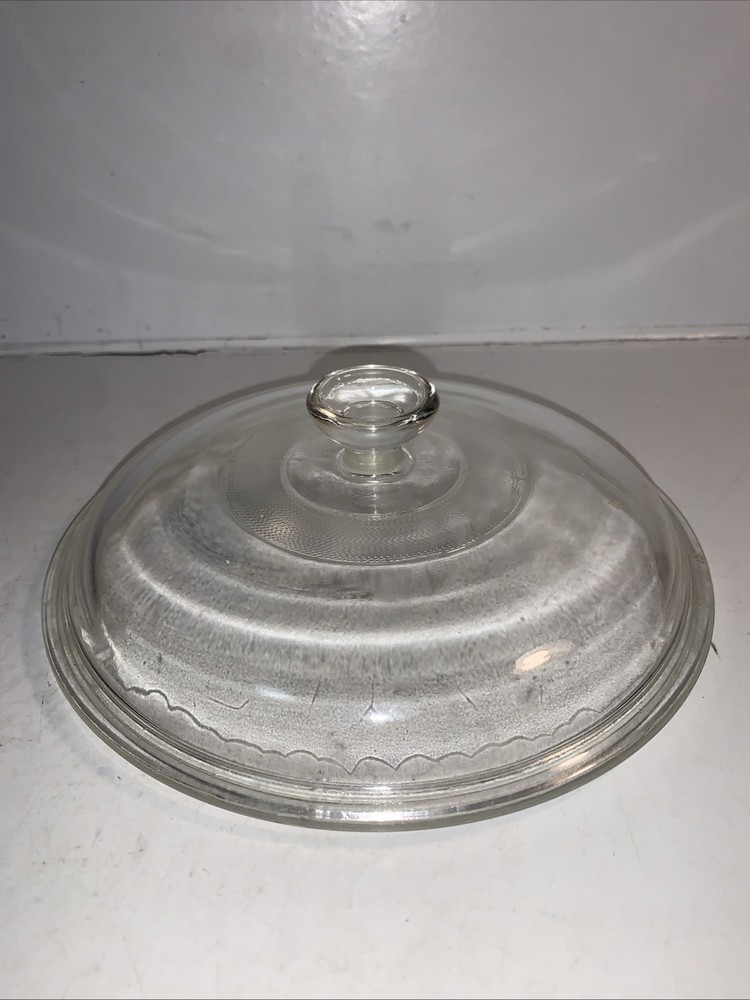 Clear Glass Lid Replacement #406 6.75” Round Inner 7.25” Outer Rim Pyrex Corning