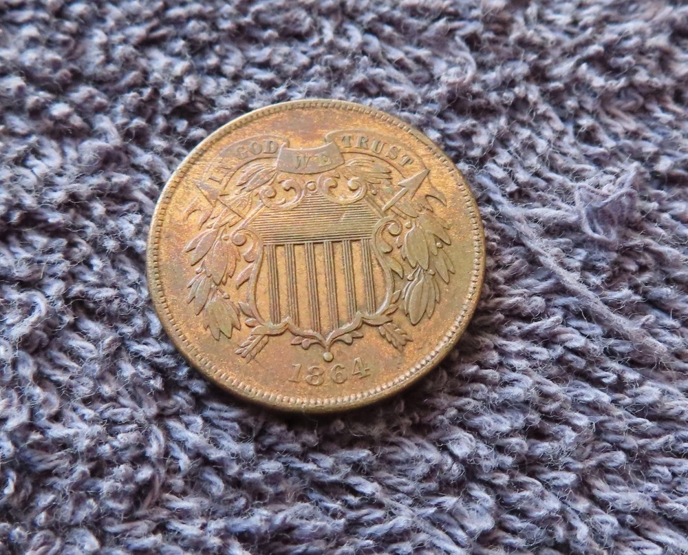 1864 Large Motto - 2 Cent - Philadelphia - -Nice looking better grade 2 cent -