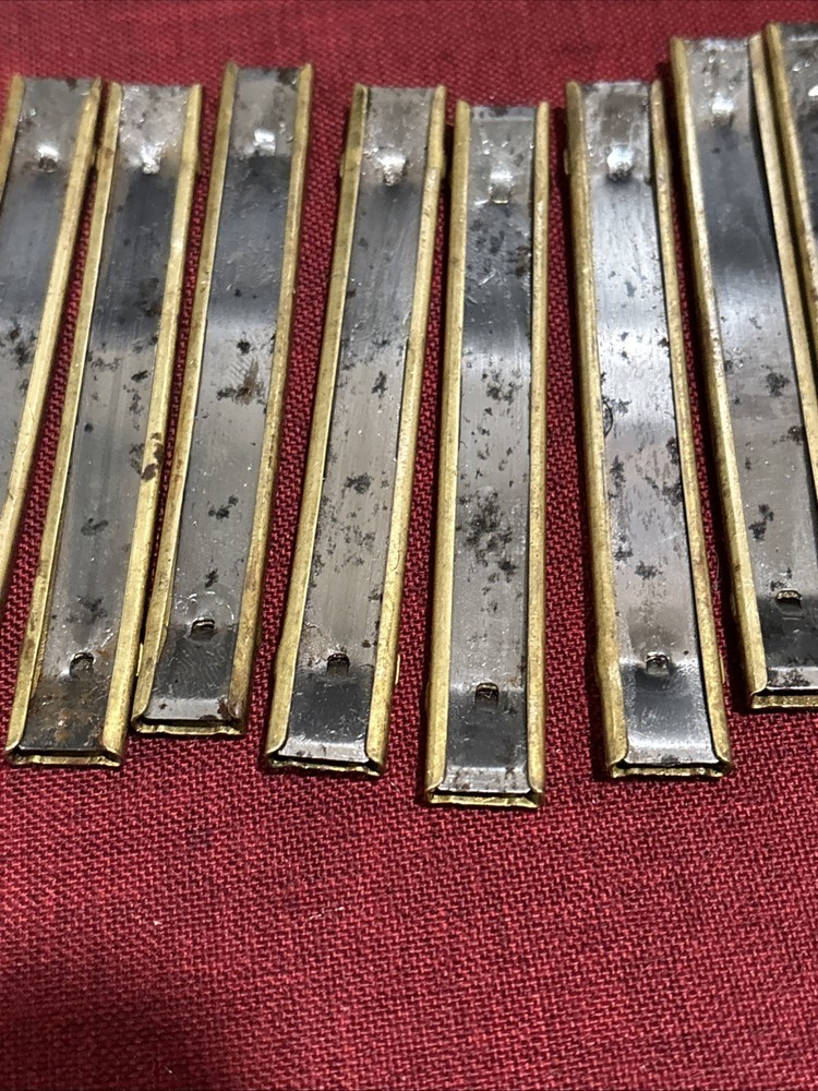 10 Mauser Original Broomhandle Brass Stripper Clips - 7.63mm & 9mm - 10 Rd.