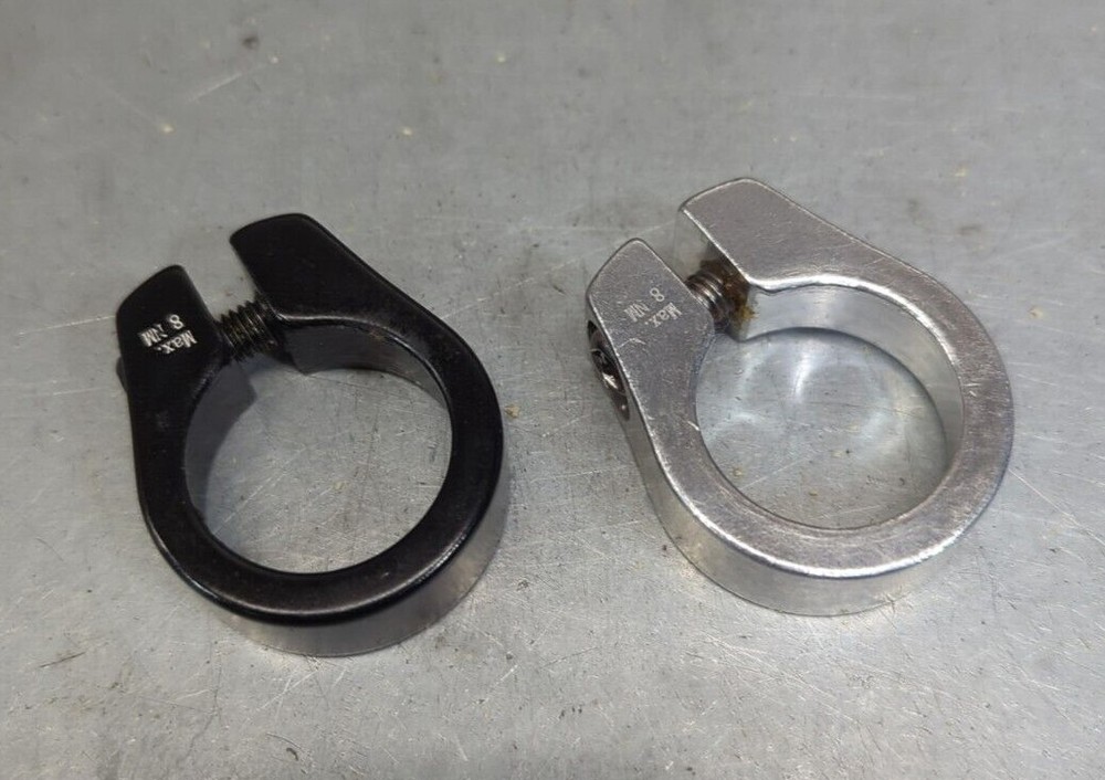 Seat Clamp 28.6mm Black or Silver