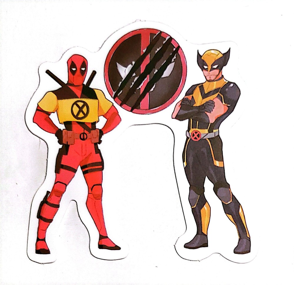 MARVEL MCU DEADPOOL and WOLVERINE Reynolds Jackman Water Resistant Sticker
