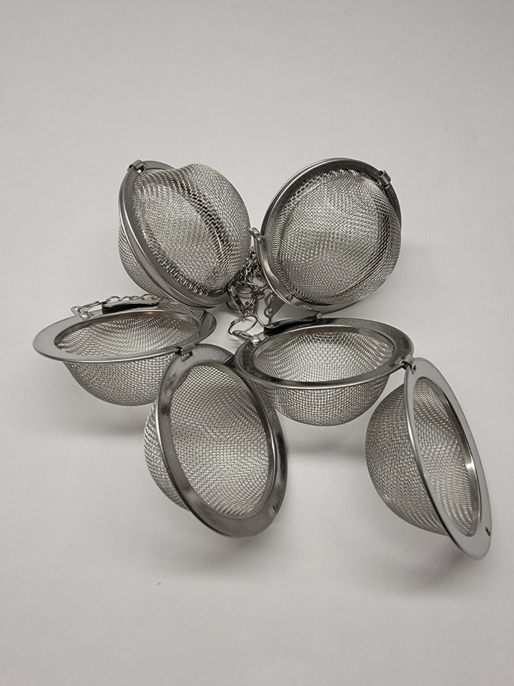 Tea Infuser Ball Mesh Leaf Herb Strainer Stainless Steel Secure Locking 4pcs