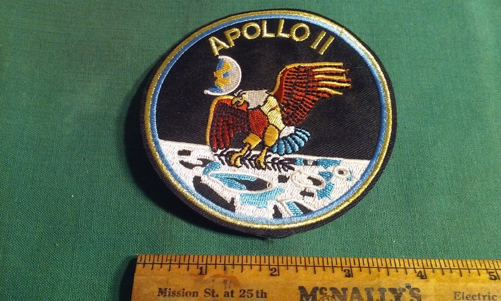 Old Apollo 11 AB Eagle Emblem Nasa SPACE Mission PATCH Armstrong-Aldrin-Collins