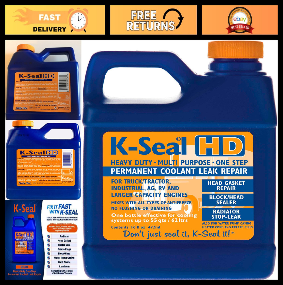 Heavy-Duty Coolant Leak Repair - One Step Permanent Solution, 16 oz, Pour & Go