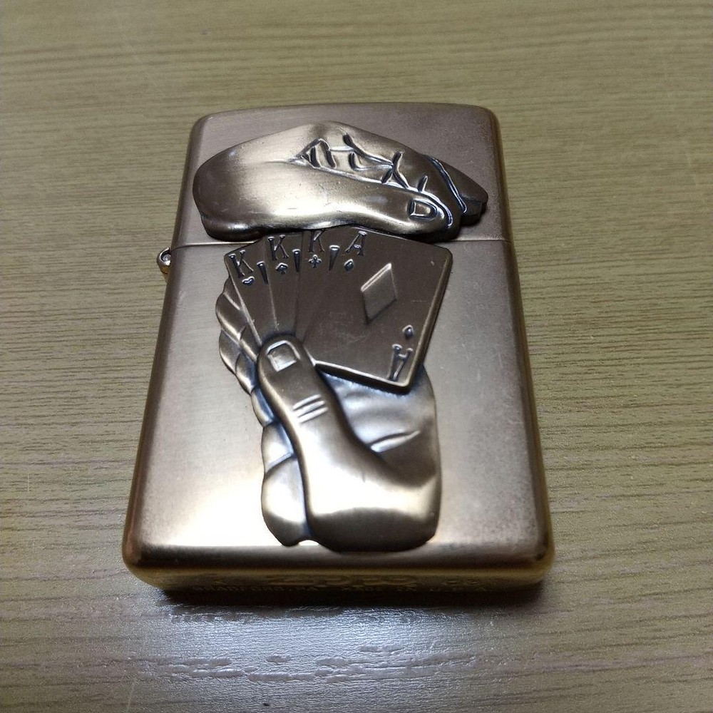 Zippo Playing Cards Brass Trick Lighter