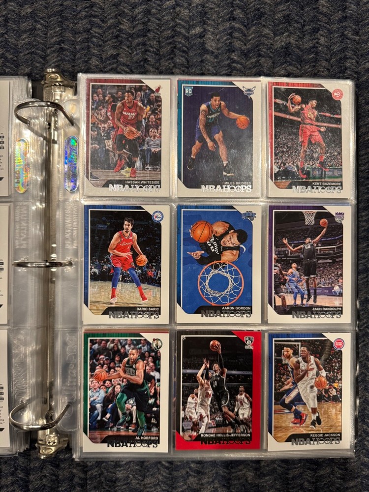 Basketball card binder collection