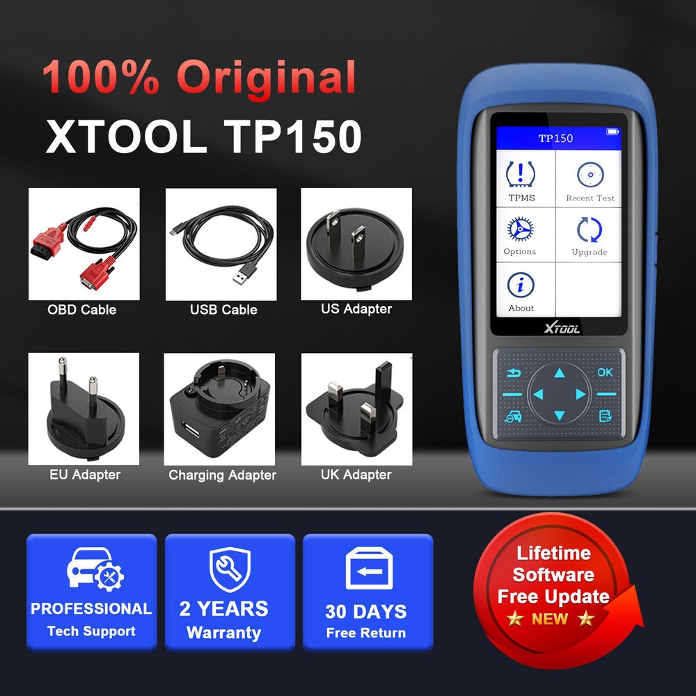 2025 XTOOL TP150 TPMS TS100 Programming Tool Tire Sensor Relearn/Reset/Activate