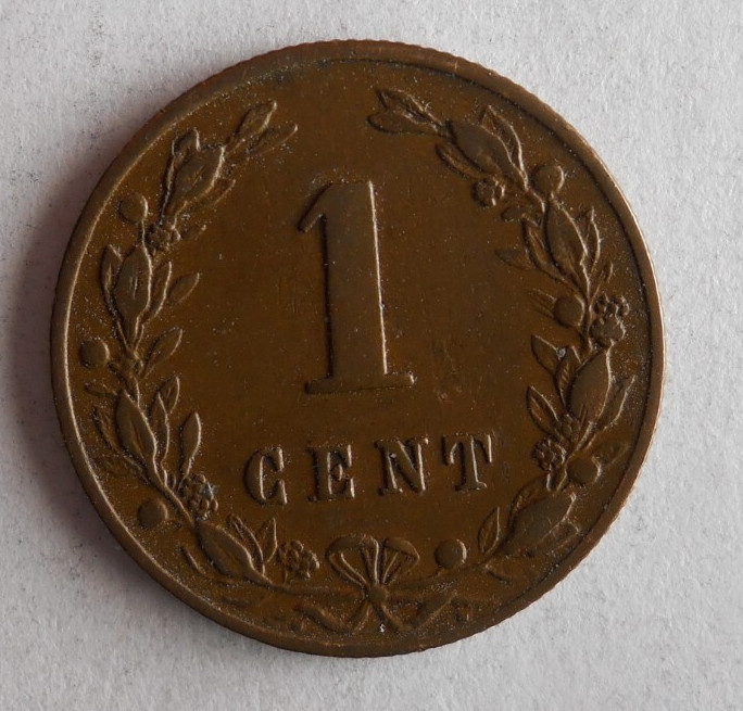 1881 NETHERLANDS CENT - Excellent Coin - FREE SHIP - Netherlands Bin #E