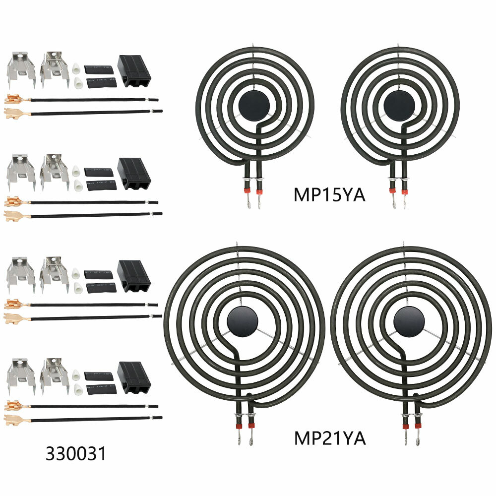 MP22YA Range Burner Element Set with 4 × (330031) Surface Element Receptacle Kit