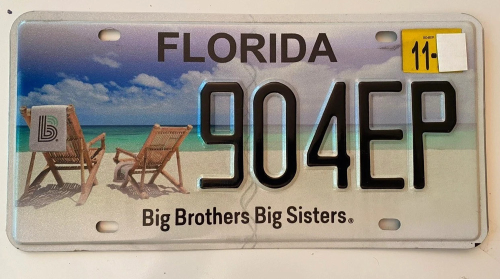 Florida License Plate Beach