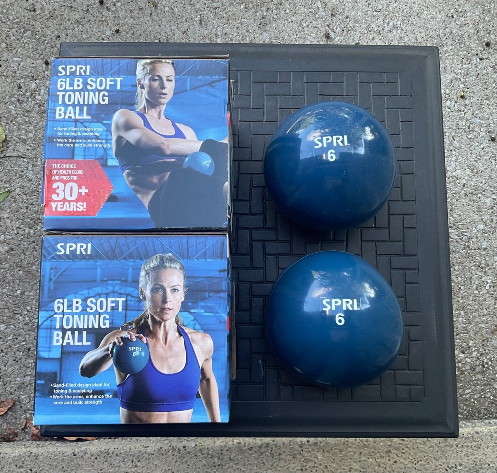 OPEN BOX SPRI 6 lb soft toning ball, 2 boxes