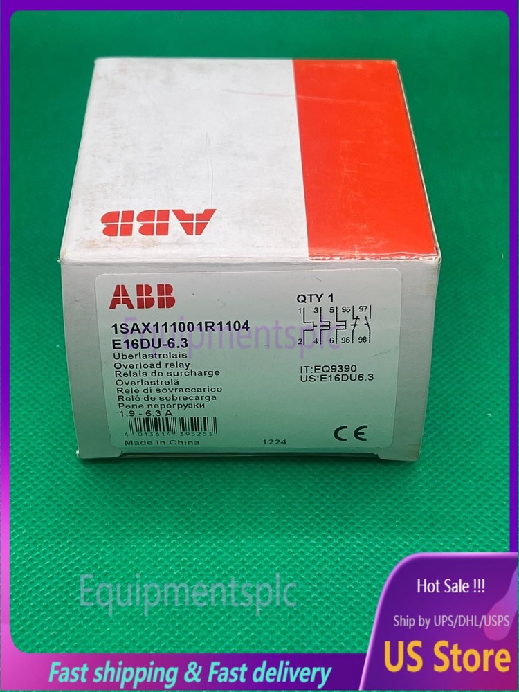 NEW ABB E16DU-6.3 OVERLOAD RELAY