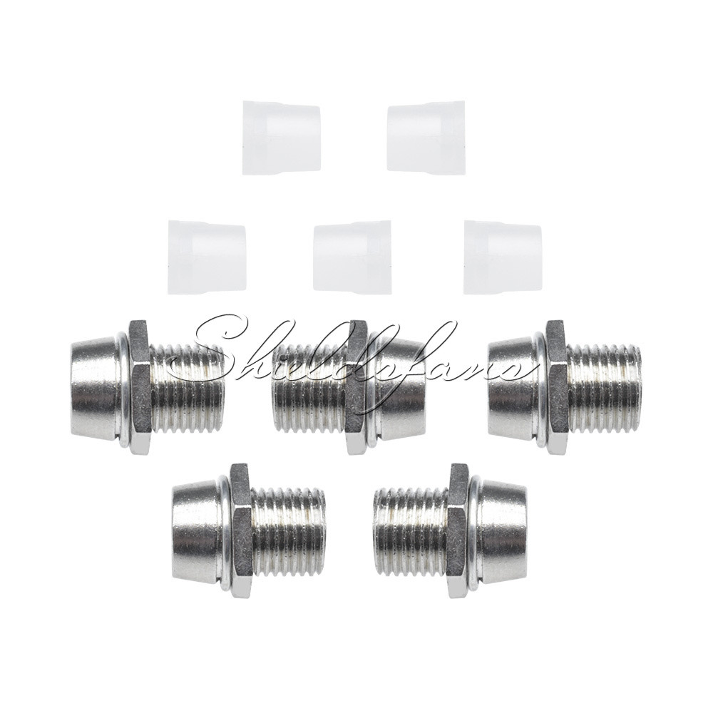 5pcs 5MM Chrome Metal Silver Bezel LED Holder Panel Display Mount Base Rubber