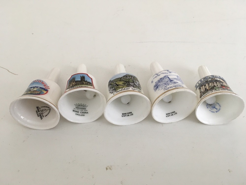 Porcelain Bells X5 With Designs On