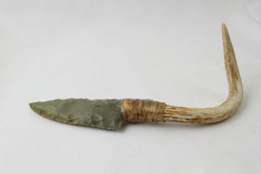 NATIVE AMERICAN INSPIRED DAGGER WITH JASPER BLADE #1 (8.5")