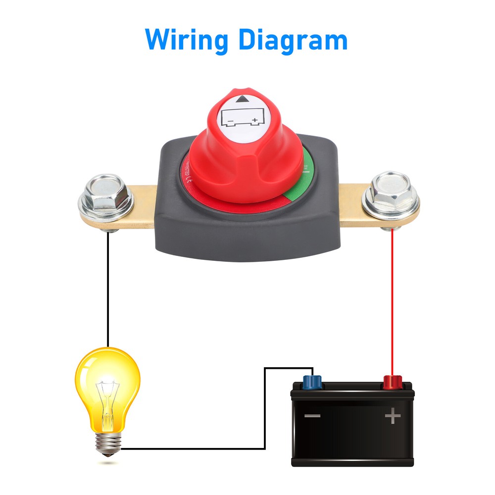 Battery Disconnect Switch Marine Isolator Cut-Off Power Master Battery Switch