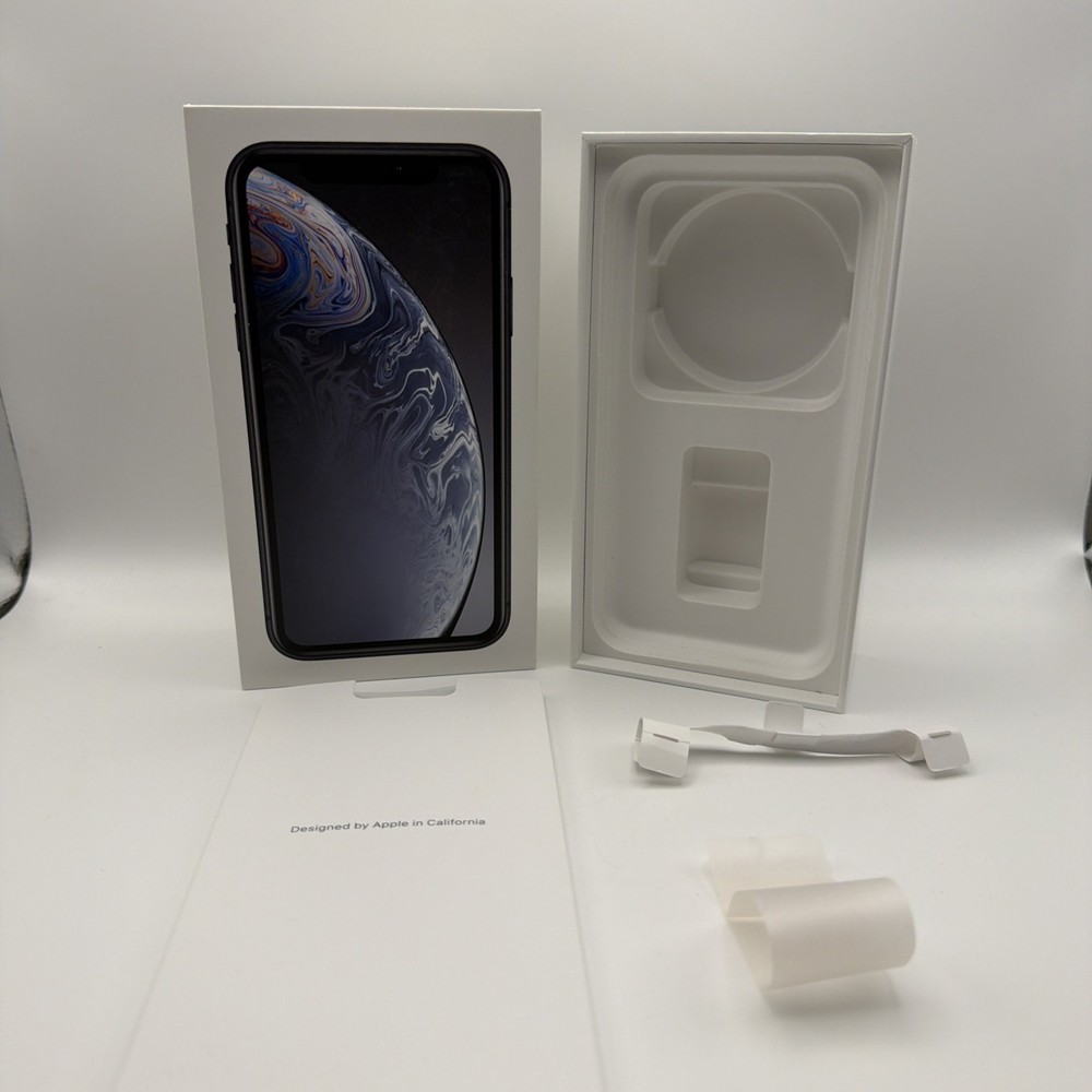 Empty Box ONLY Apple IPHONE XR BLACK 128gb