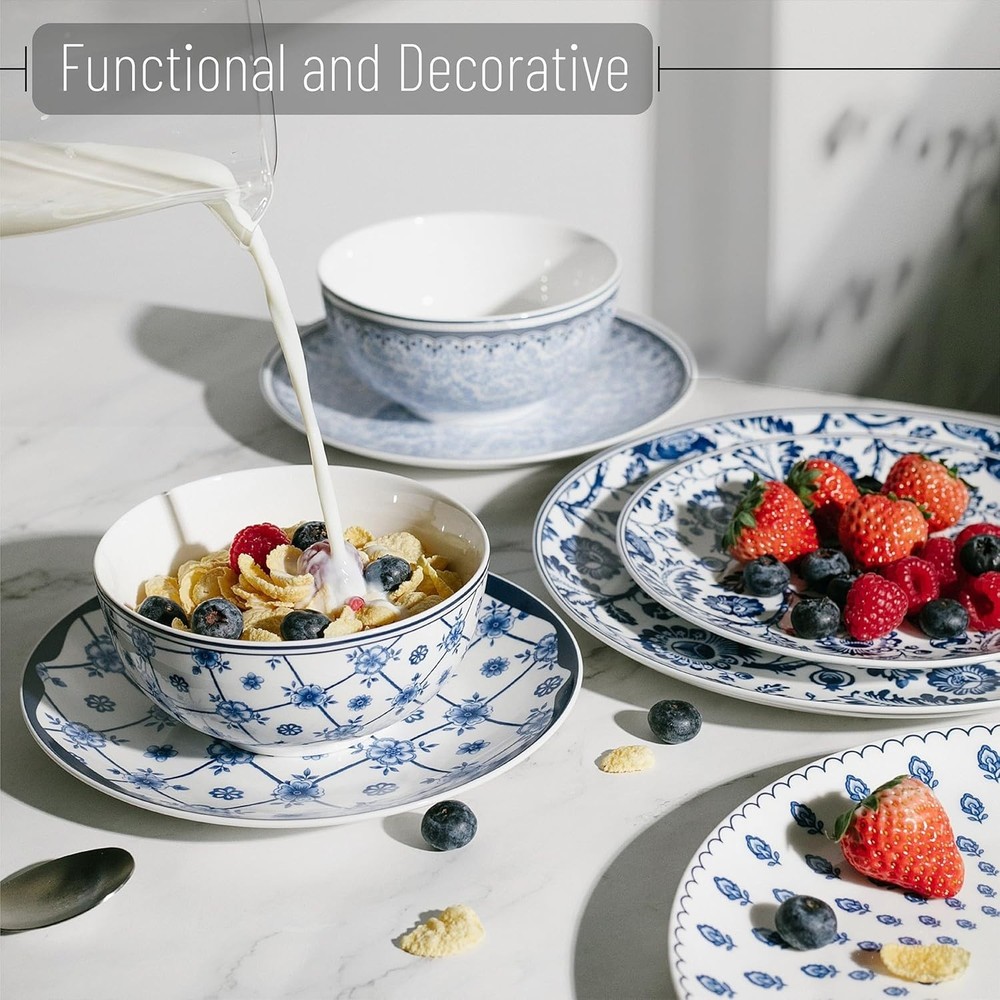 Dinnerware Sets for 4, 12 pcs, Ceramic Dinnerware Sets