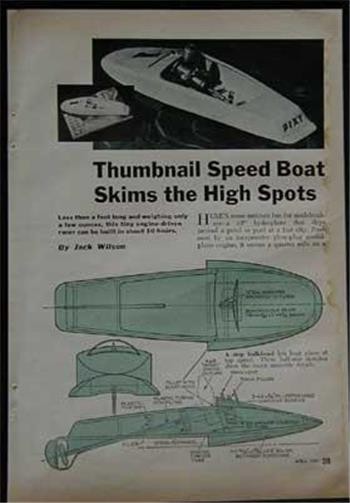 10" 3 point Hydroplane Tether or Free run How-To build PLANS