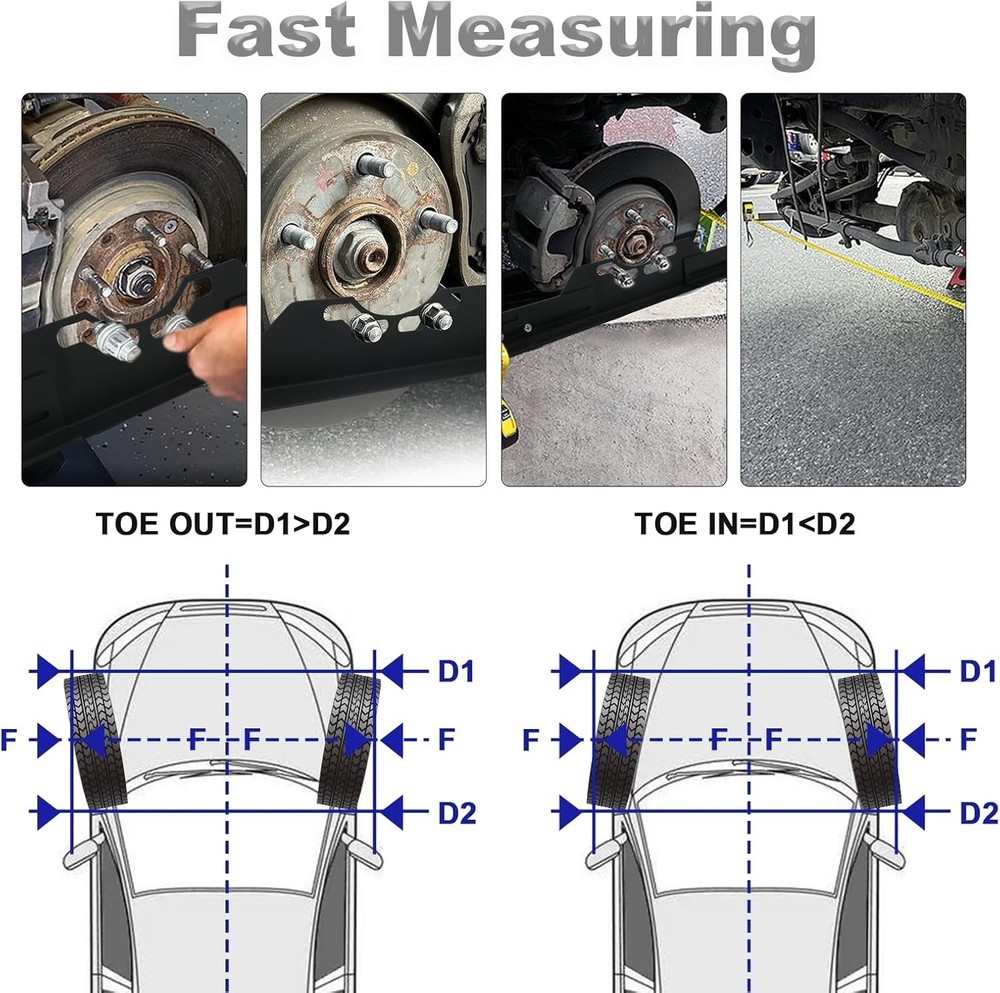 Wheel Alignment Tool with Tape Measures,Heavy Duty Toe Alignment Tool Plates