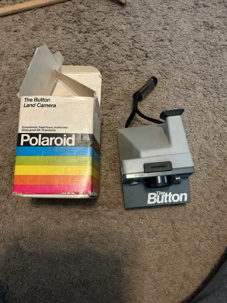 Polaroid The Button Land Camera With Original Box And Paperwork