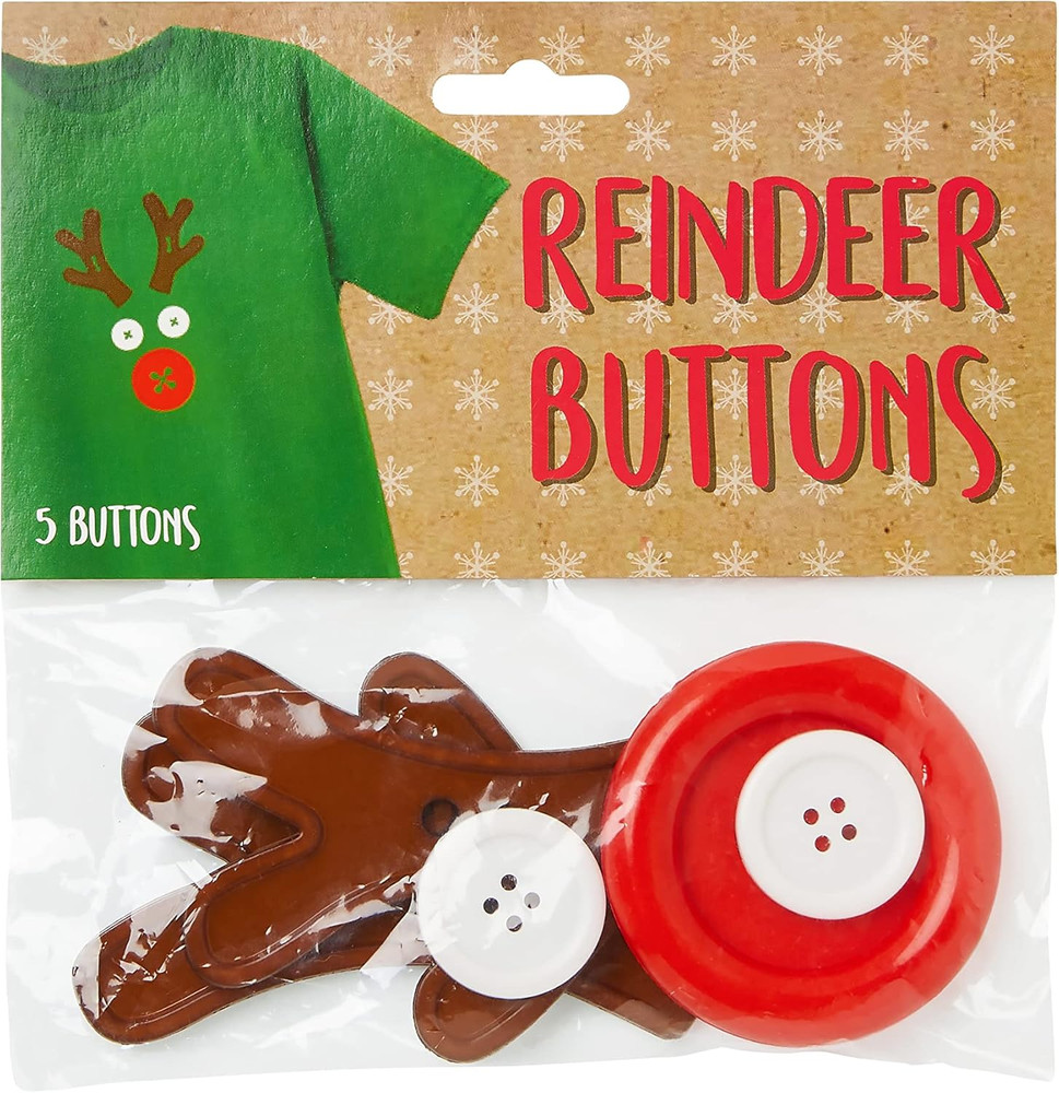 Blumenthal Reindeer Kit Buttons, Multicolor 5 Piece