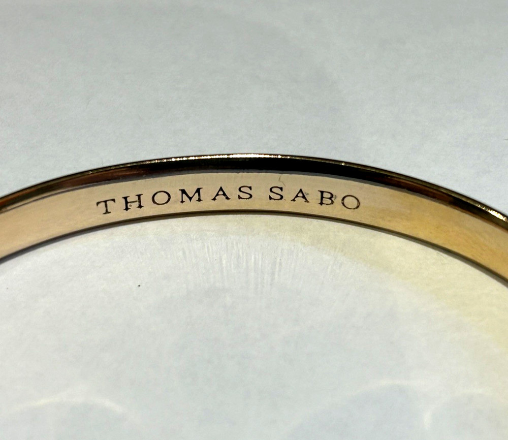 Thomas Sabo Cuff Bangle 18ct Gold Plated on 925 Silver 15cm