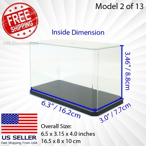 ✅ Model Toy Display Case Rectangle Small Clear Plastic Box Dust Proof Car UV
