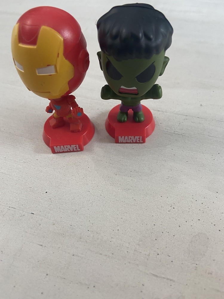 2014 Marvel Mini Bobble Heads IRON MAN Hulk Figure