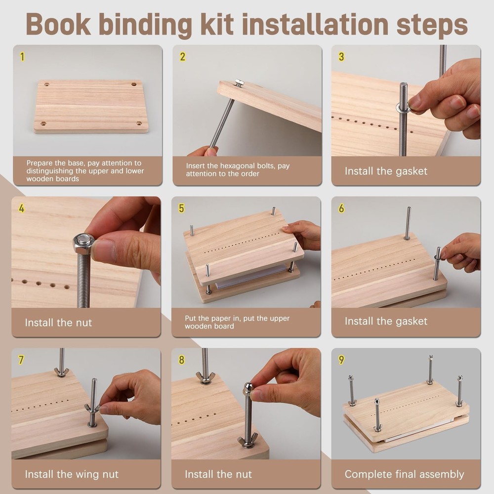 UzecPk Book Press, Bookbinding Press, Book Binding Kits, Book Binding Materia...