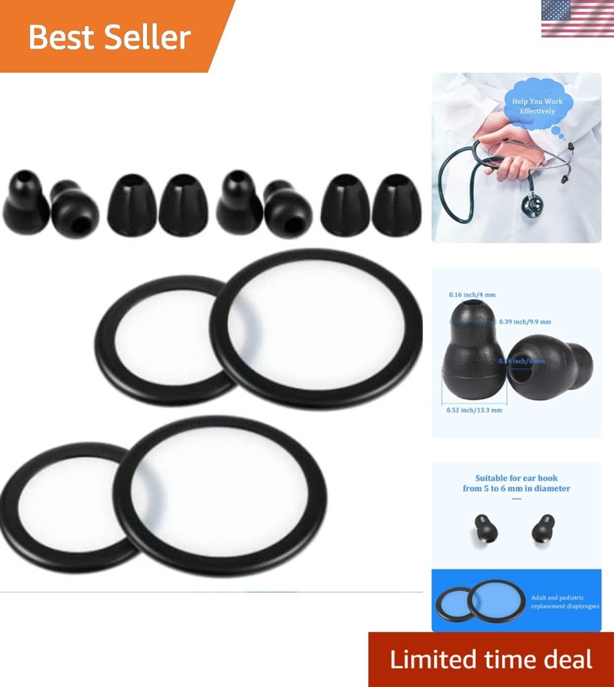 Comfortable Silicone Stethoscope Ear Tips & Replacement Diaphragms for All Ages