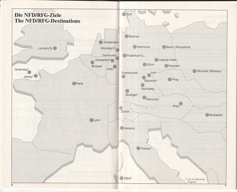 Eurowings timetable 1993/01/01