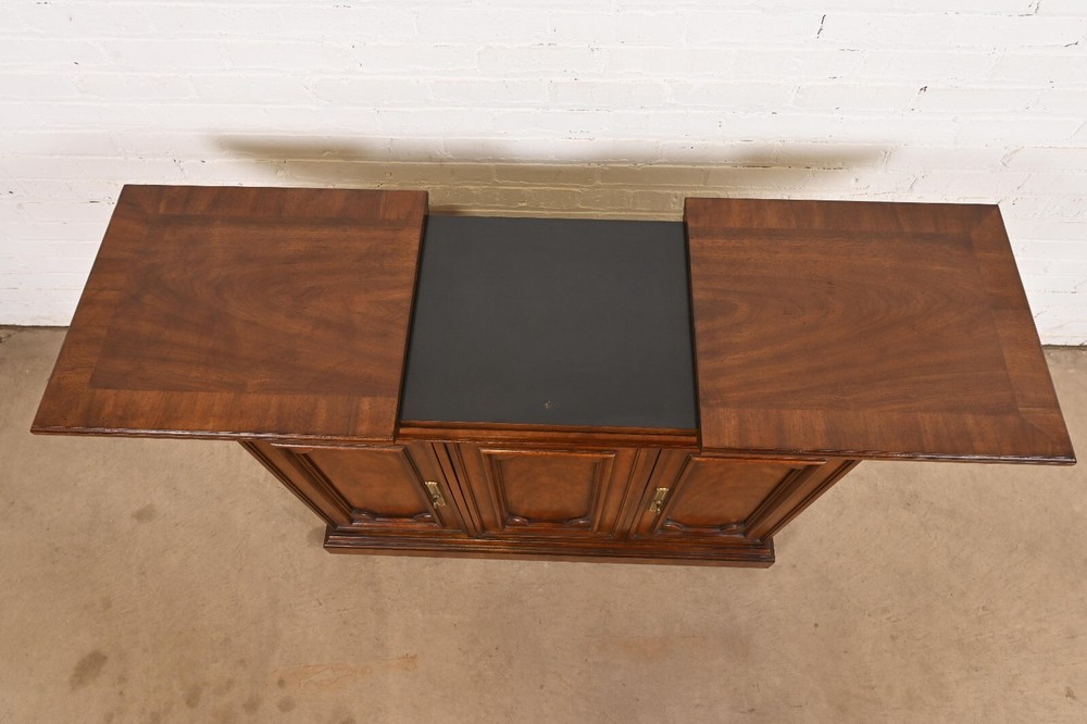 Regency Walnut Expanding Top Buffet Server or Bar Cabinet by Mount Airy