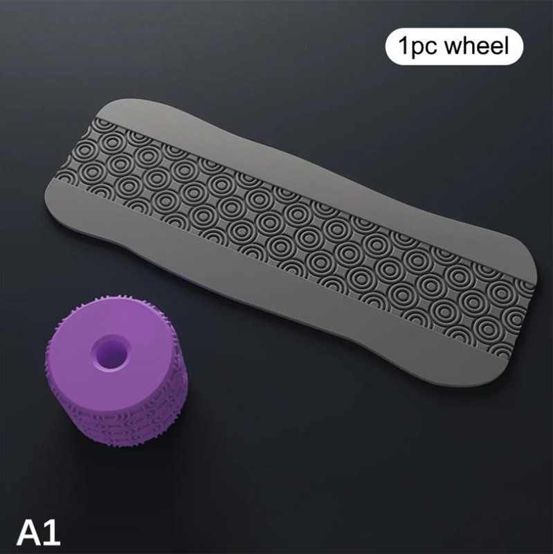 Clay Stamp Roller Geometric Flower Patterns Relief Rolling Tool Texture Wheel
